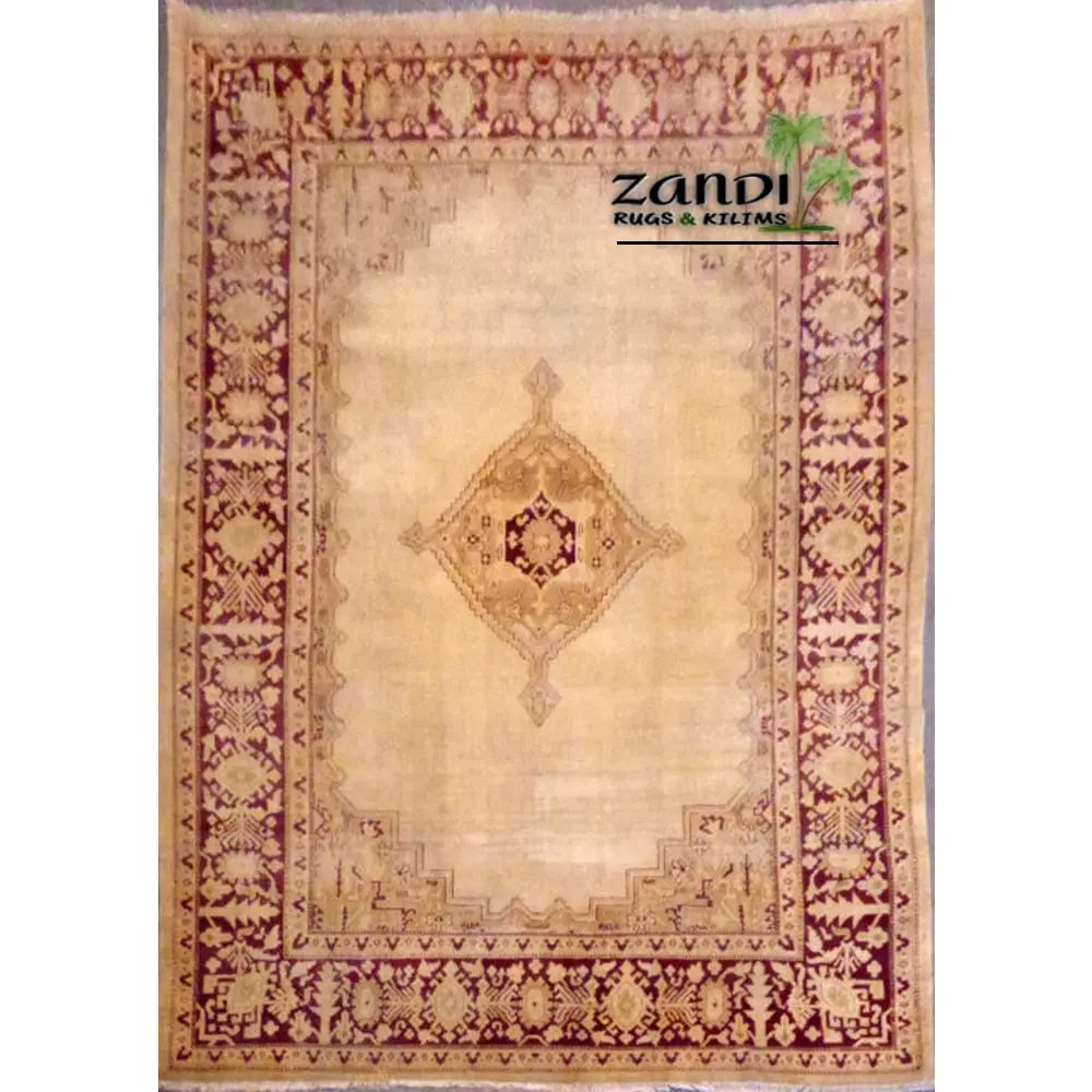 One Of The Kind Indian Hand-Knotted Rug 8'10"X 11'4": ABC Rugs Kilims Collection Aqra Antique Hand Knotted Indian Traditional Rug, Wool & Cotton Size 8'10X 11'4, (Abcr16177) (G16177) (Red, Cream) Hand knotted and meticulously crafted by Indian artisa