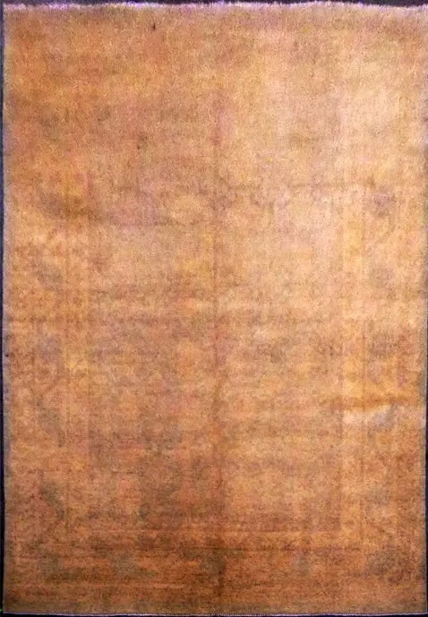 Hand Knotted One Of The Kind Peshawar And Khotan Rug 8'8" x 6'1" Pes_Kho_374: ABC Rugs Kilims Collection Khotan Semi Antique Hand Knotted Persian Tabriz Rugs, Traditional Floral,Natural Vegetable Dyes, Wool 8'8X6'1, (Abcr17908) (Green : 17908) (Brown) Hand knotted and meticulou