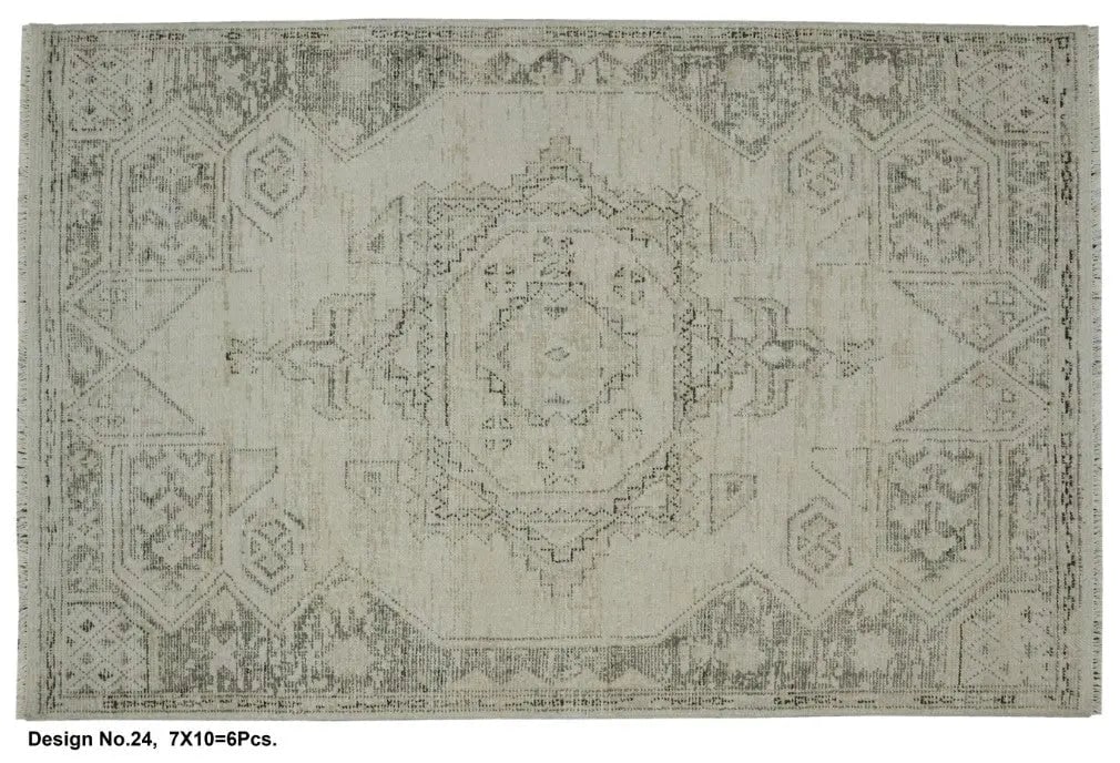 Hand knotted Indian Modern Rug 7'0" x 10'0": Hand knotted and meticulously crafted by Indian artisans, this stunning Indian Hand Knotted Area Rug will invite quality and beauty into your home, office or outdoor space. ABC Rugs Kilims takes pride