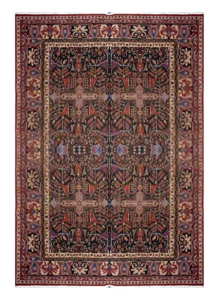 One Of The Kind Indian Hand-Knotted Rug 11'8" x 8'10": ABC Rugs Kilims Collection Indain Traditional Hand-Knotted Rug Made With Natural Wool & Cotton 11'8 X 8'10 (Abc 712) (Red, Brown) Turkish rugs are among the rugs with the most diversity, both with