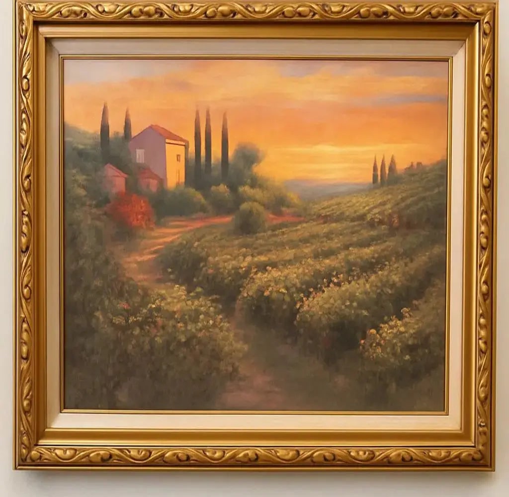 Framed Tuscany Vineyard Wall Art, HD53 (1 of 1)