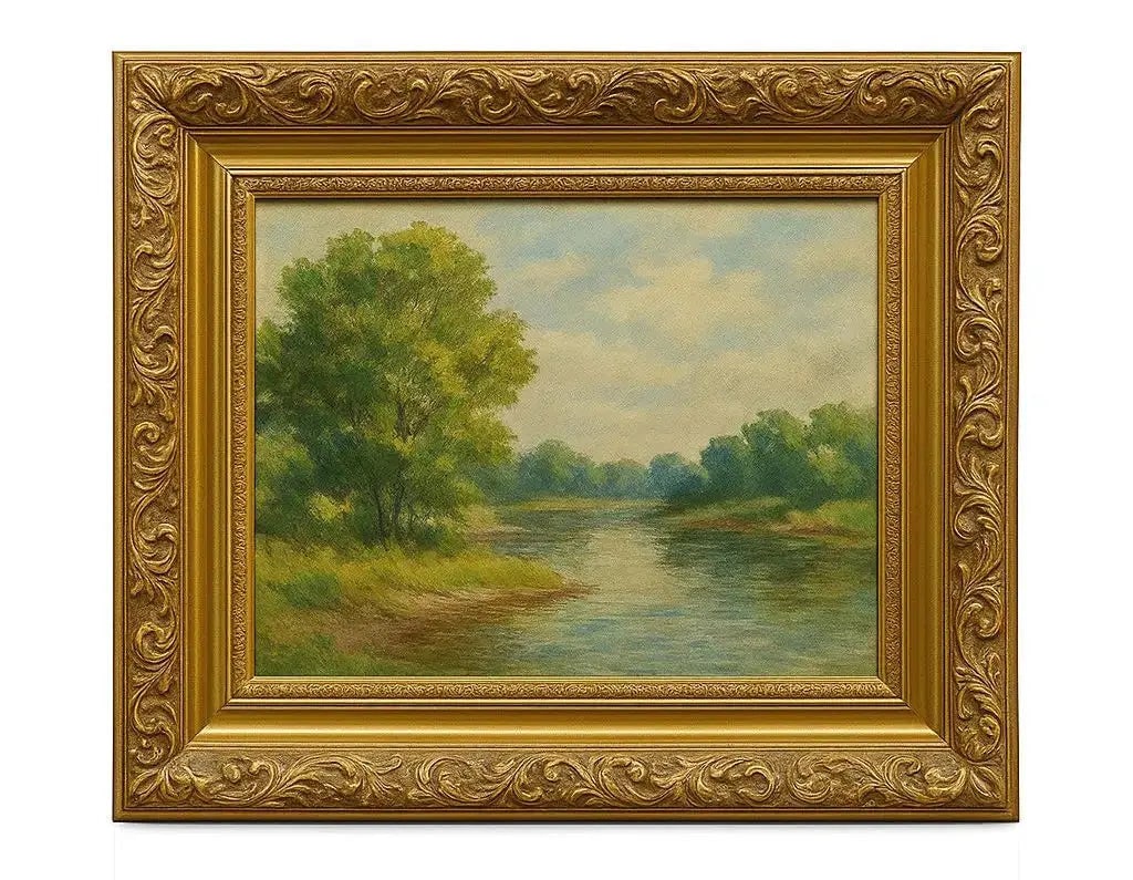Landscape painting in the Impressionist style Approx. 16" x 19", HD111: Landscape painting in the Impressionist style Approx. 16" x 19"