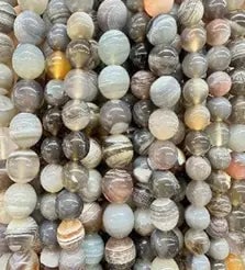 Natural Gemstone Loose Beads Necklace - Persian gulf agate - NO.199: Natural Gemstone Loose Beads Necklace - Persian gulf agate - NO.199