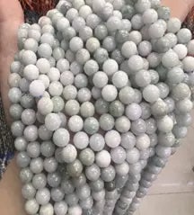 Natural Gemstone Loose Beads Necklace - jadeite - NO.195: Natural Gemstone Loose Beads Necklace - jadeite - NO.195