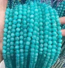 Natural Gemstone Loose Beads Necklace - ice amazoniteAA - NO.181: Natural Gemstone Loose Beads Necklace - ice amazoniteAA - NO.181