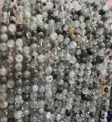 Natural Gemstone Loose Beads Necklace - green ghost - NO.172: Natural Gemstone Loose Beads Necklace - green ghost - NO.172