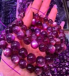 Natural Gemstone Loose Beads Necklace - lepidolite A - NO.166: Natural Gemstone Loose Beads Necklace - lepidolite A - NO.166