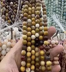 Natural Gemstone Loose Beads Necklace - mookite - NO.153: Natural Gemstone Loose Beads Necklace - mookite - NO.153
