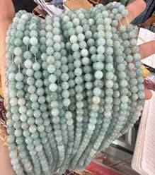 Natural Gemstone Loose Beads Necklace - amazon stone A - NO.151: Natural Gemstone Loose Beads Necklace - amazon stone A - NO.151