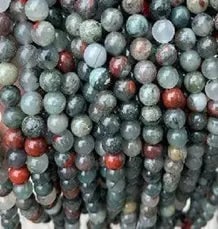 Natural Gemstone Loose Beads Necklace - African blood stone - NO.149: Natural Gemstone Loose Beads Necklace - African blood stone - NO.149