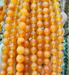 Natural Gemstone Loose Beads Necklace - red aventurine - NO.128: Natural Gemstone Loose Beads Necklace - red aventurine - NO.128