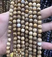 Natural Gemstone Loose Beads Necklace - picture stone - NO.100: Natural Gemstone Loose Beads Necklace - picture stone - NO.100