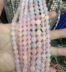 Natural Gemstone Loose Beads Necklace - optimize morganite - NO.92: Natural Gemstone Loose Beads Necklace - optimize morganite - NO.92