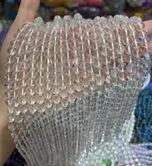 Natural Gemstone Loose Beads Necklace - clear quartz A - NO.72: Natural Gemstone Loose Beads Necklace - clear quartz A - NO.72