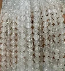 Natural Gemstone Loose Beads Necklace - clear quartz - NO.71: Natural Gemstone Loose Beads Necklace - clear quartz - NO.71