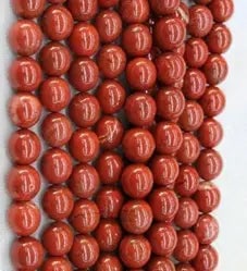 Natural Gemstone Loose Beads Necklace - red jasper A - NO.46: Natural Gemstone Loose Beads Necklace - red jasper A - NO.46