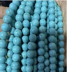 Natural Gemstone Loose Beads Necklace - turquoise(synthetic) - NO.42: Natural Gemstone Loose Beads Necklace - turquoise(synthetic) - NO.42