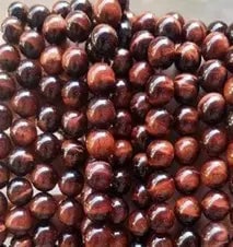 Natural Gemstone Loose Beads Necklace - red tiger eye A - NO.17: Natural Gemstone Loose Beads Necklace - red tiger eye A - NO.17