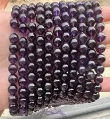 Natural Gemstone Loose Beads Necklace - Amethyst A - NO.7: Natural Gemstone Loose Beads Necklace - Amethyst A - NO.7