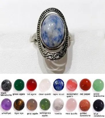 Handmade Natural Stone Gemstone Rings with Copper & Silver, Stone Size 12*16mm, Vin-Rin50: ABC Rugs Kilims Inc offers the finest quality hand-knotted vintage rugs and kilims at some of the best prices on the market. We carry a wide selection of sizes, colors, designs, and price ranges to su