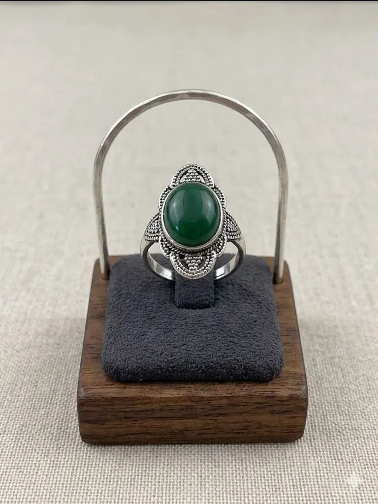 Handmade Natural Stone Gemstone Rings With Copper & Silver, Stone Size 10*14mm, Vin-New-Rin41: Handmade Natural Stone Gemstone Rings With Copper & Silver, Stone Size 10*14mm, Vin-New-Rin41
