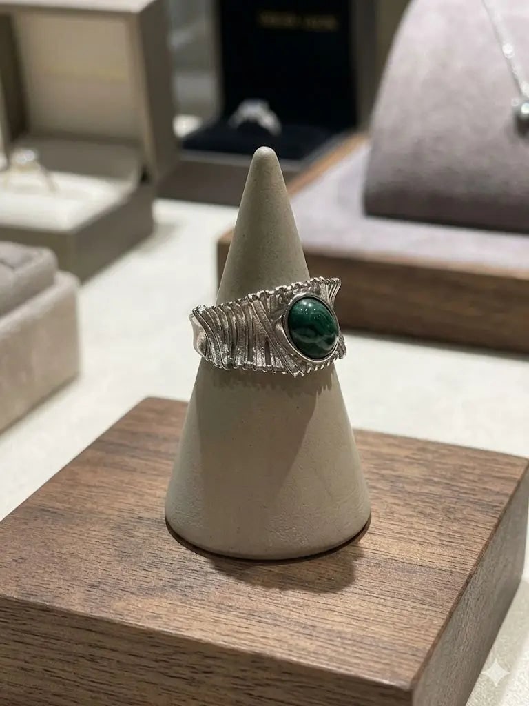 Handmade Natural Stone Gemstone Rings With Copper & Silver, Stone Size 6*8mm, Vin-New-Rin57: Handmade Natural Stone Gemstone Rings With Copper & Silver, Stone Size 6*8mm, Vin-New-Rin57