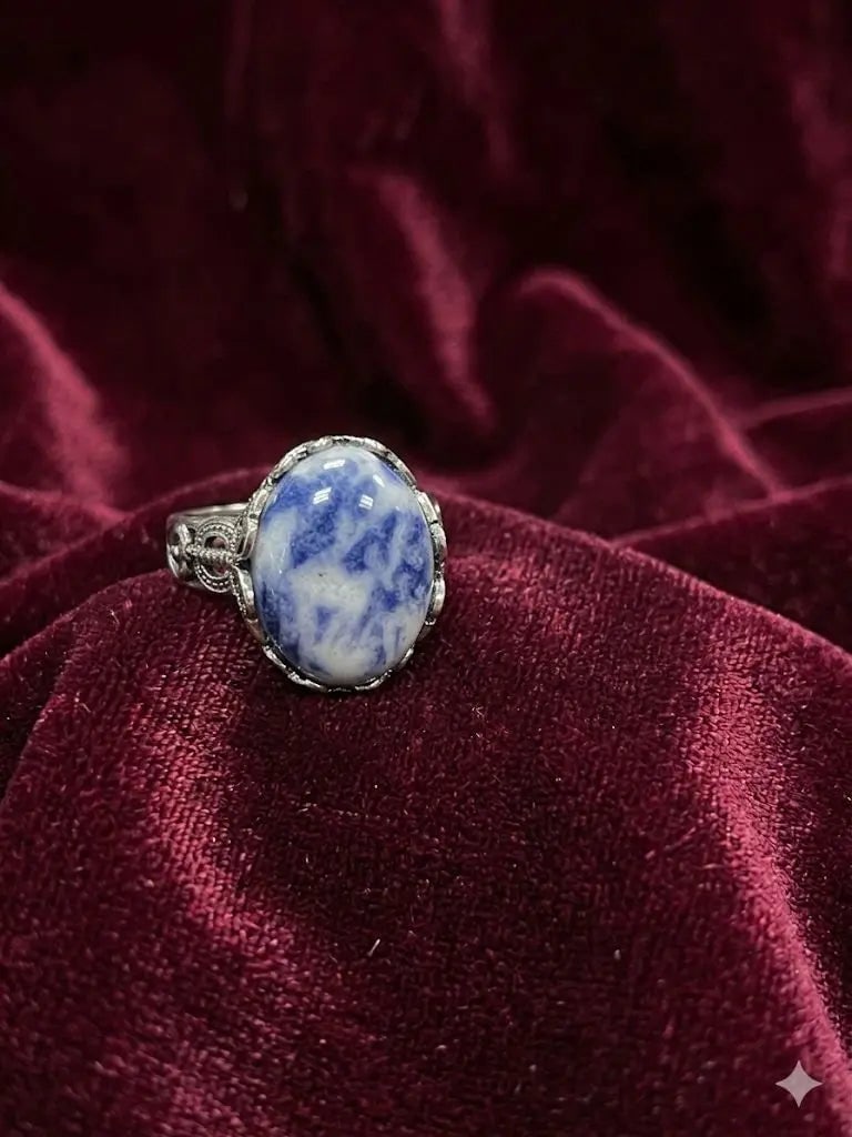 Handmade Natural Stone Gemstone Rings With Copper & Silver, Stone Size 12*16mm, Vin-New-Rin63: Handmade Natural Stone Gemstone Rings With Copper & Silver, Stone Size 12*16mm, Vin-New-Rin63