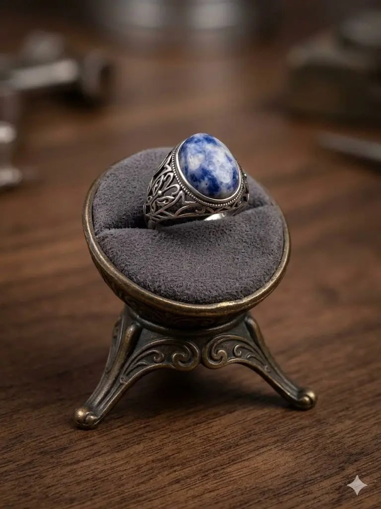 Handmade Natural Stone Gemstone Rings With Copper & Silver, Stone Size 12*16mm, Vin-New-Rin67: Handmade Natural Stone Gemstone Rings With Copper & Silver, Stone Size 12*16mm, Vin-New-Rin67