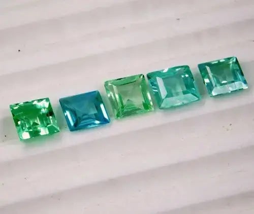 AAA+ Quality Natural Montana Green Sapphire 10 Cts Stunning Princess Cut Certified Gemstone, Gem184 (1 of 1)