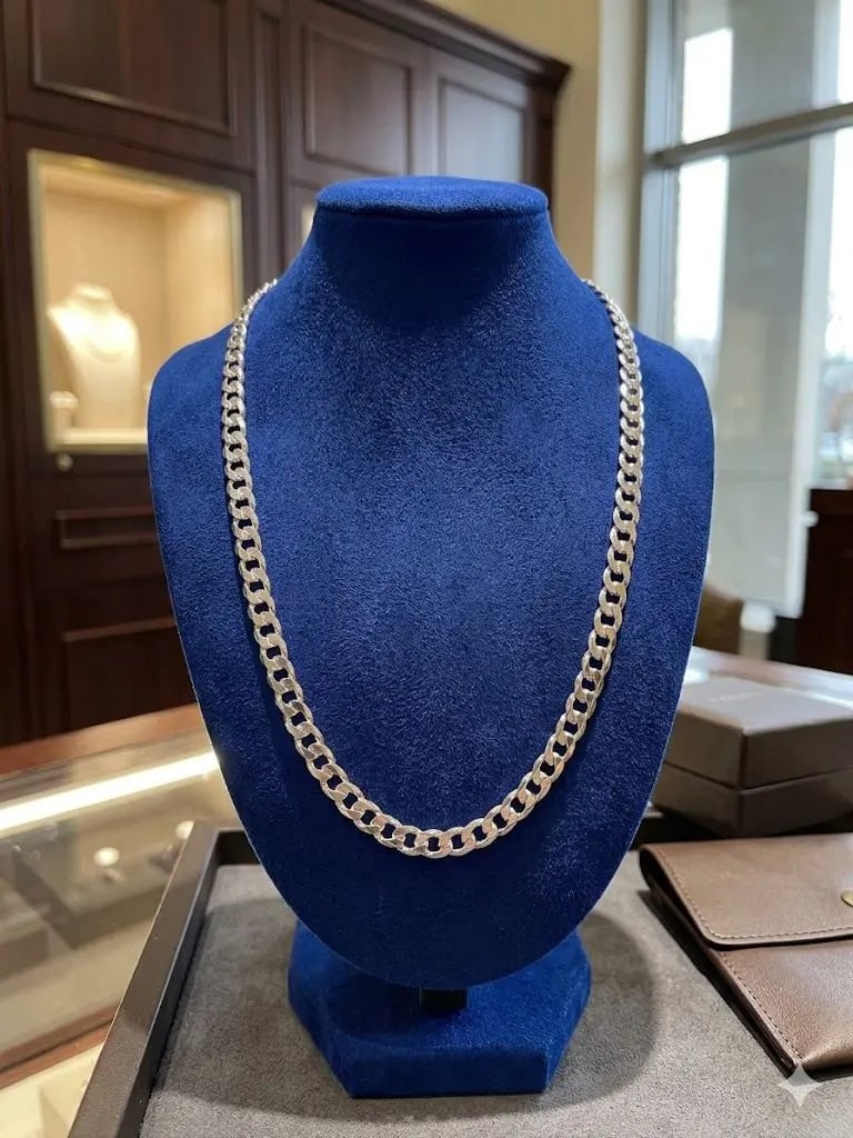 AAA+ Certified Quality Cartier Cut, 25cm Bracelet, 25.7gm Weight, Quality 925-Silver, CJABC103-S (1 of 1)