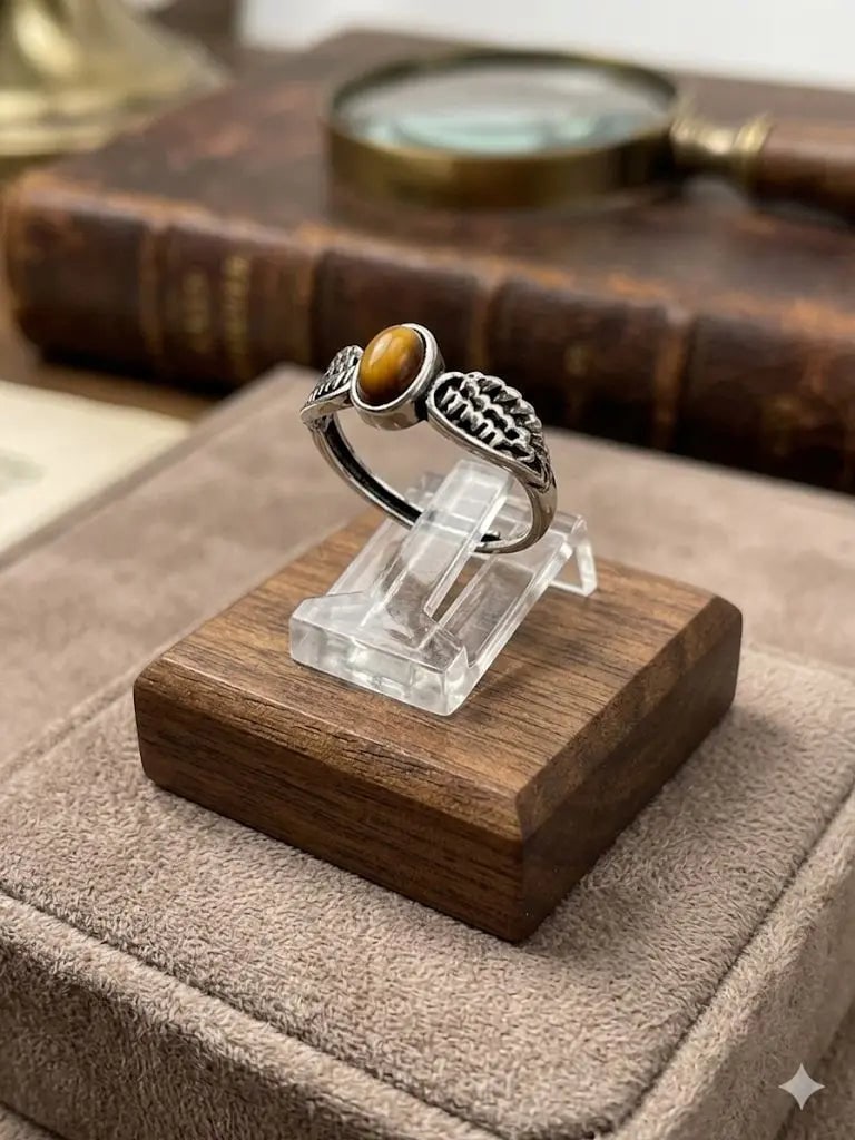 Handmade Natural Stone Gemstone Rings With Copper & Silver, Stone Size 4*6mm, Vin-New-Rin95: Handmade Natural Stone Gemstone Rings With Copper & Silver, Stone Size 4*6mm, Vin-New-Rin95