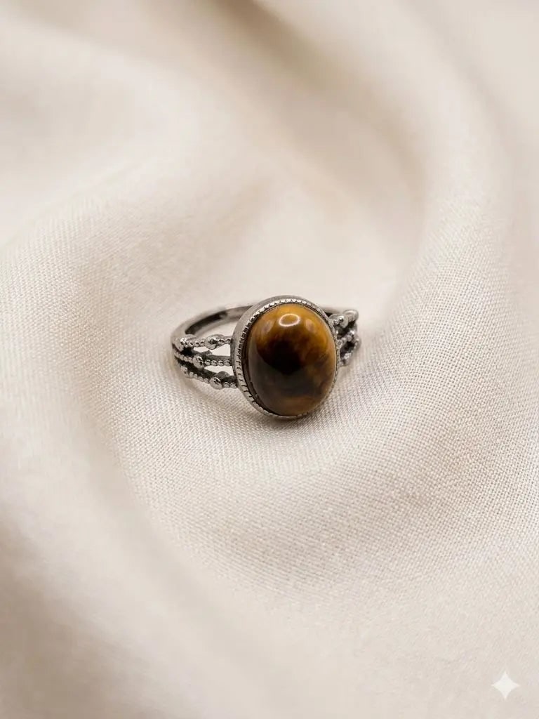 Handmade Natural Stone Gemstone Rings With Copper & Silver, Stone Size 10*12mm, Vin-New-Rin75: Handmade Natural Stone Gemstone Rings With Copper & Silver, Stone Size 10*12mm, Vin-New-Rin75