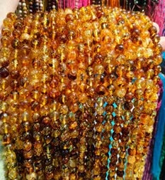 Natural Gemstone Loose Beads Necklace - amber - NO.230 (1 of 1)