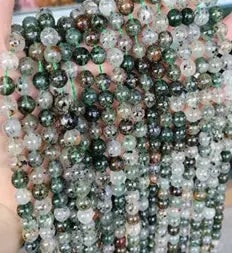 Natural Gemstone Loose Beads Necklace - three-life stone - NO.222: Natural Gemstone Loose Beads Necklace - three-life stone - NO.222