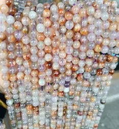 Natural Gemstone Loose Beads Necklace - rabbit fur Phantom - NO.219 (1 of 1)