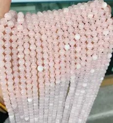 Natural Gemstone Loose Beads Necklace - pink calcite - NO.217 (1 of 1)