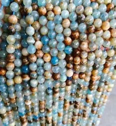 Natural Gemstone Loose Beads Necklace - blue calcite - NO.216 (1 of 1)
