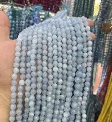 Natural Gemstone Loose Beads Necklace - dyed aquamarine - NO.186 (1 of 1)