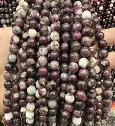 Natural Gemstone Loose Beads Necklace - plum tourmaline - NO.174 (1 of 1)