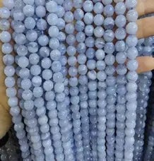 Natural Gemstone Loose Beads Necklace - blue lace agate A - NO.147 (1 of 1)