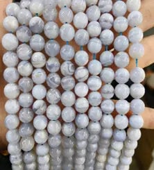 Natural Gemstone Loose Beads Necklace - blue lace agate - NO.146 (1 of 1)