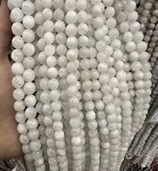 Natural Gemstone Loose Beads Necklace - white moonstone - NO.143 (1 of 1)