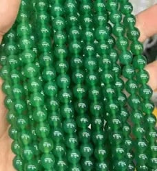 Natural Gemstone Loose Beads Necklace - green agate - NO.130 (1 of 1)