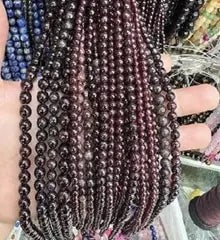 Natural Gemstone Loose Beads Necklace - garnet - NO.60 (1 of 1)