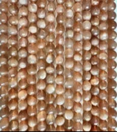 Natural Gemstone Loose Beads Necklace - sunstone - NO.55 (1 of 1)