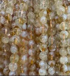 Natural Gemstone Loose Beads Necklace - A Brazil citrine (Yellow tower crystal) - NO.48: Natural Gemstone Loose Beads Necklace - A Brazil citrine (Yellow tower crystal) - NO.48