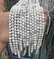 Natural Gemstone Loose Beads Necklace - howlite - NO.43 (1 of 1)