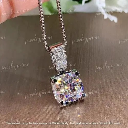 AAA+ Quality 2.00Ct Round Cut Lab Created Diamond Women's Fancy Pendant 14K White Gold Over: Our gemstones are organic, natural stones suitable for investment, collectors, and fine jewelry, each accompanied by an authentic certification. Our 925 silver pieces are rhodium-plated and finished w