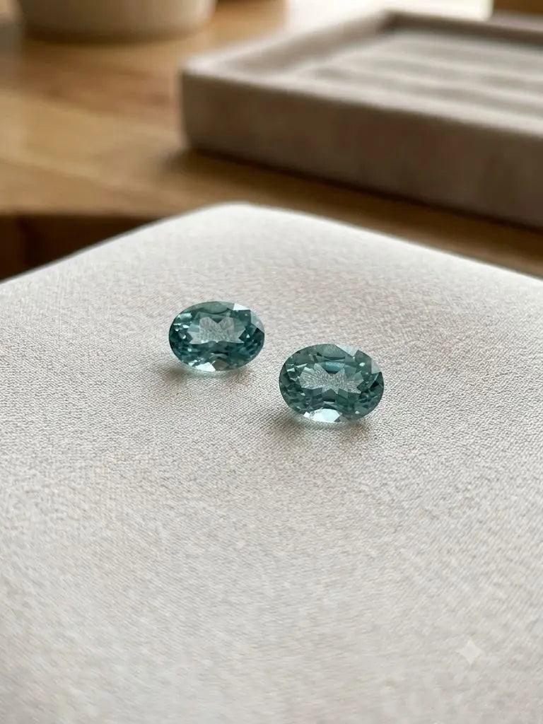 AAA+ Certified Quality Natural Aquamarine, Oval Shaped, lite Blue Colored, Weight 0.32Ct.,Dimensions (1 of 1)