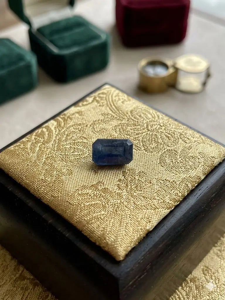 AAA+ Certified Quality Natural Sapphire, Rectangular/Mixed Shaped, Blue Semi-Transparent Colored, (1 of 1)
